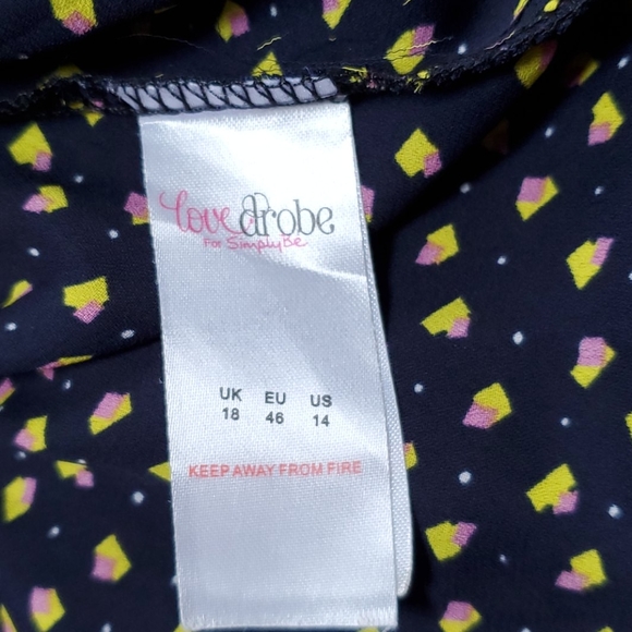 Navy Print Dress - Picture 7 of 8